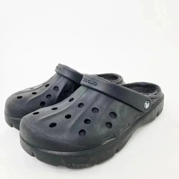 Crocs Dasher Classic Fur Lined Slingback Clog Sandals - 11 - Picture 5 of 8